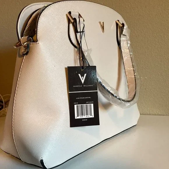 Vanessa Williams Off White Lush Round Satchel - Picture 4 of 5